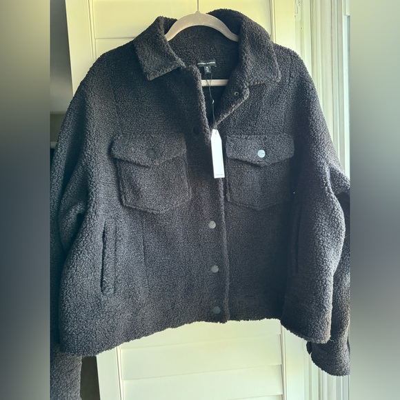 Universal Standard Black Kelsey Teddy jacket size M (M = 18 - 20) New with tags - Picture 2 of 8